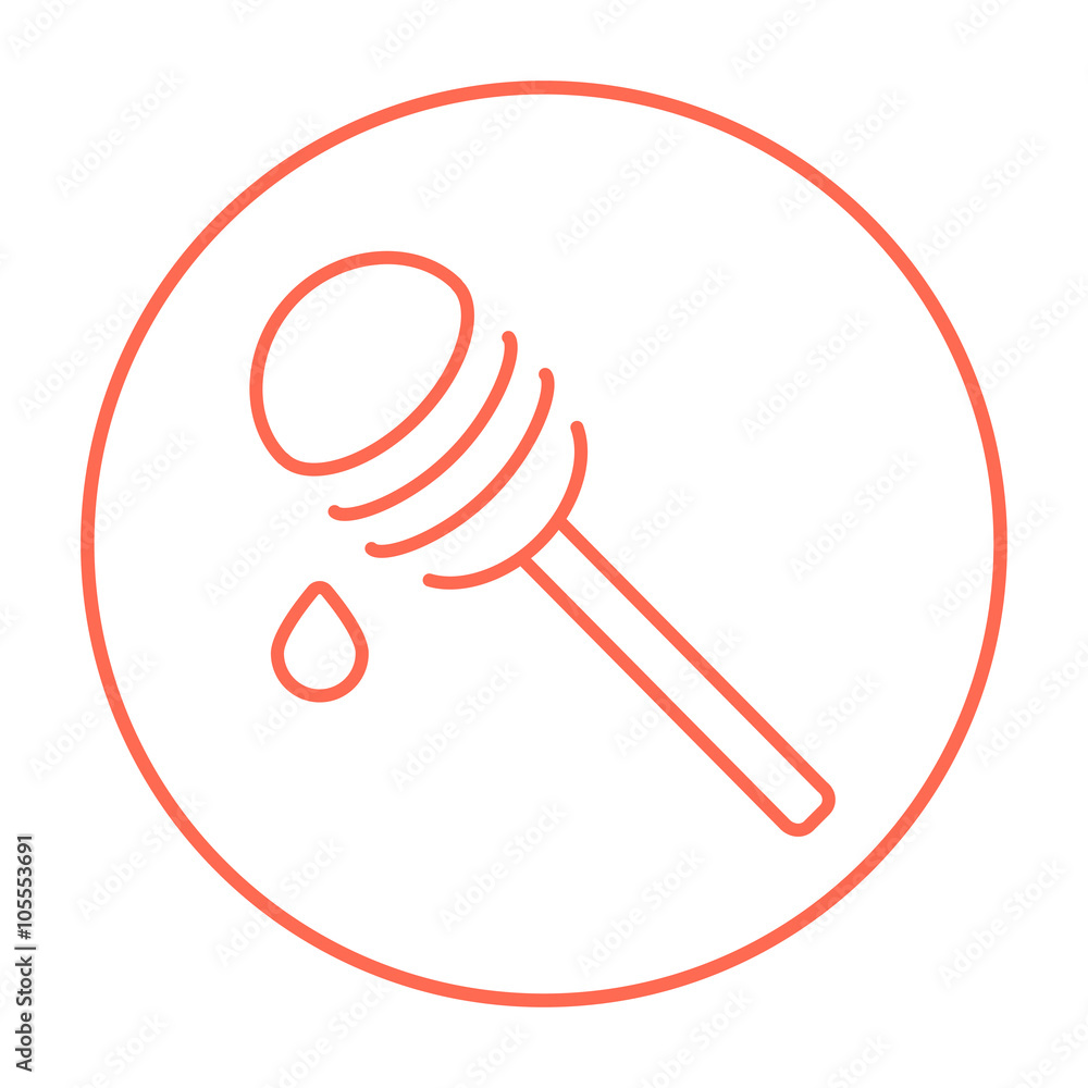 Honey dipper line icon. Honey dipper line icon.