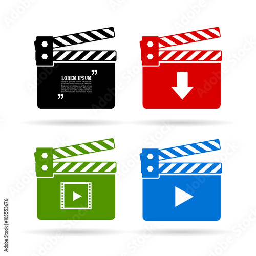 Video clapper icon