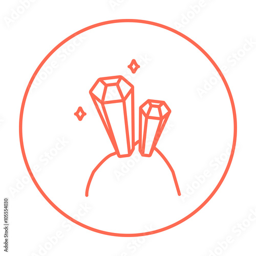 Gemstones line icon.