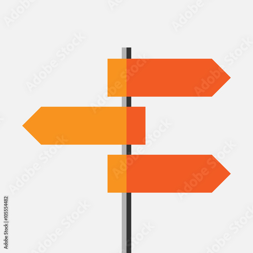 Direction route sign