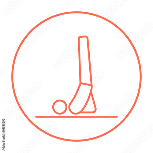 Man practicing yoga line icon.