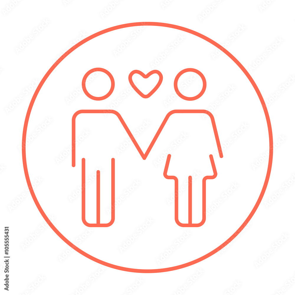 Couple in love line icon. Couple in love line icon.