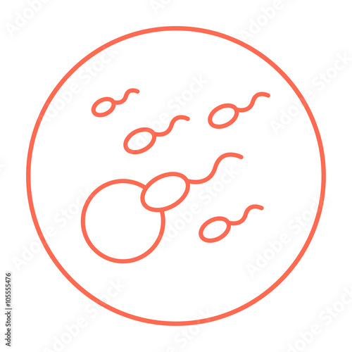 Fertilization line icon.