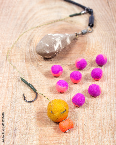 Carp Hook Boilies - Fishing Bait close up