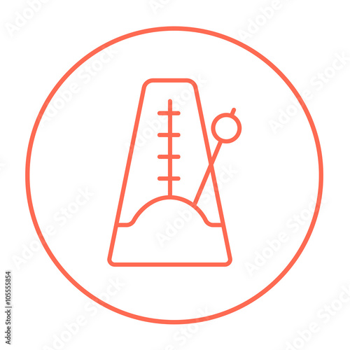 Metronome line icon.