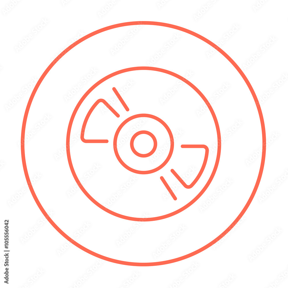 Reel tape deck player recorder line icon. Reel tape deck player recorder line icon.