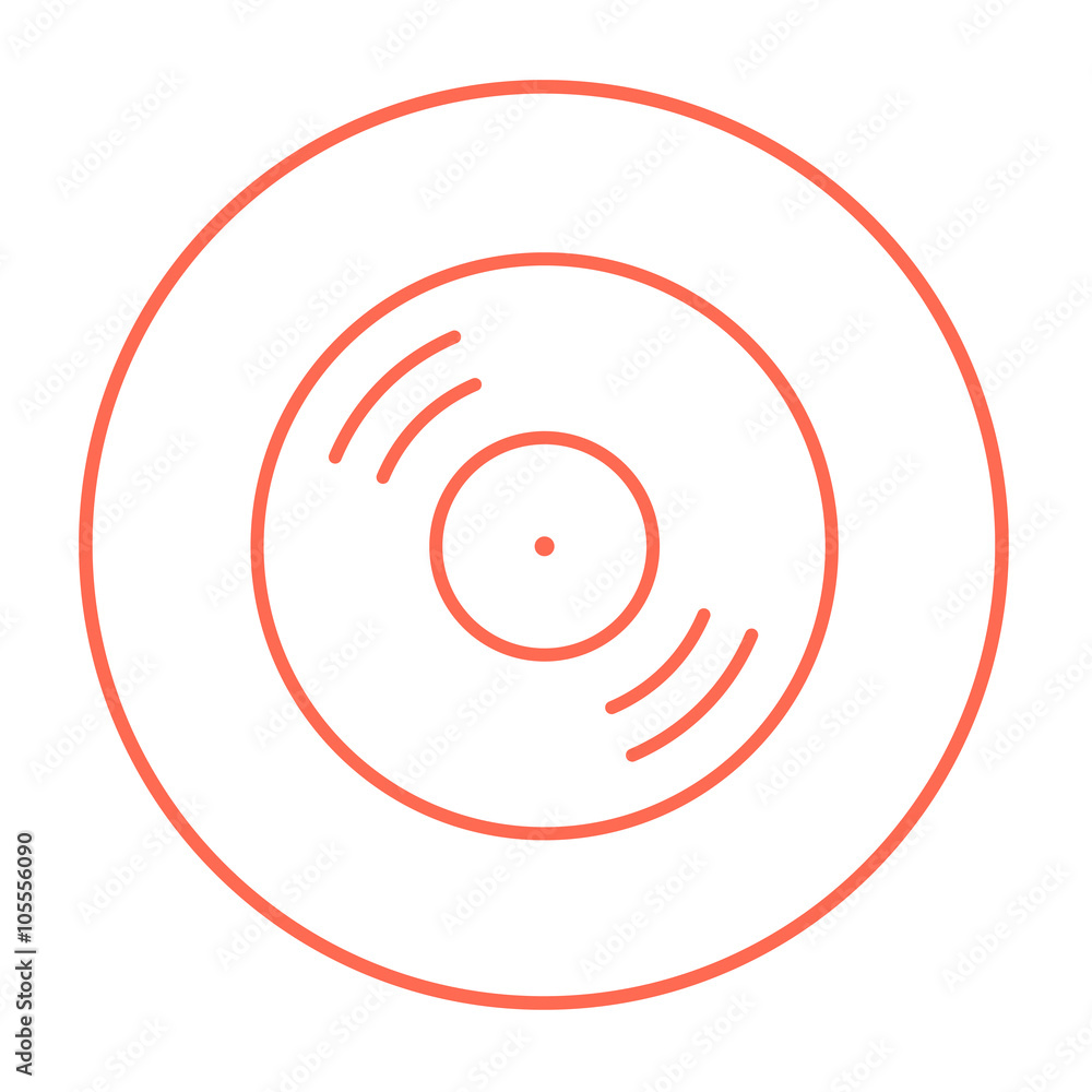 Disc line icon. Disc line icon.