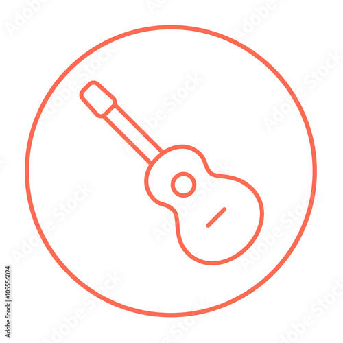 Acoustic guitar line icon.