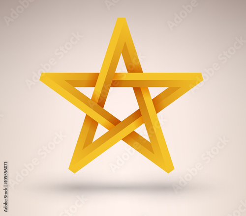 Five pointed star illustration