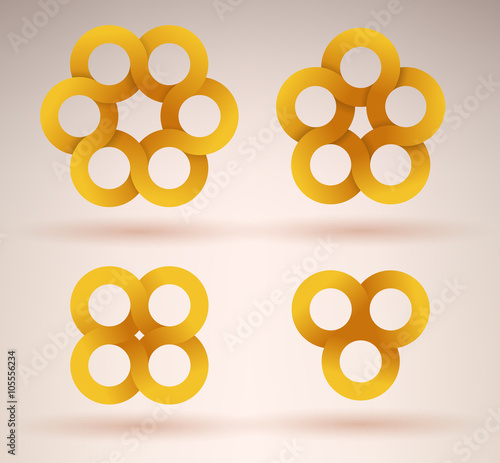 Collection of intersecting ribbons