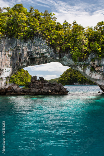 Limestone Archway in Tropical Lagoon © ead72