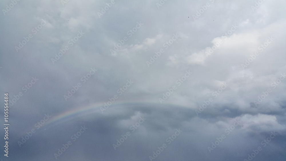 Cloudscape and rainbow