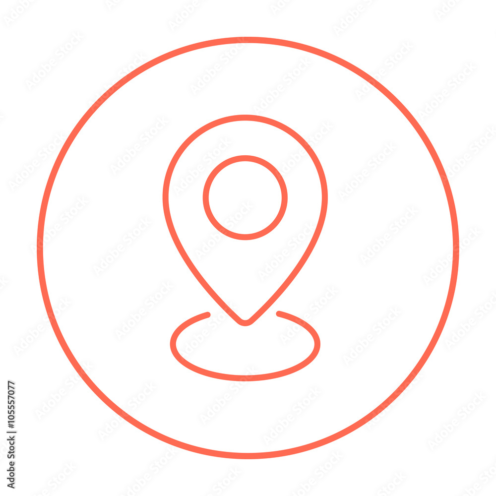 Navigator guide itinerary line icon. Navigator guide itinerary line icon.