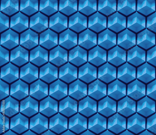 blue seamless abstract hexagon background