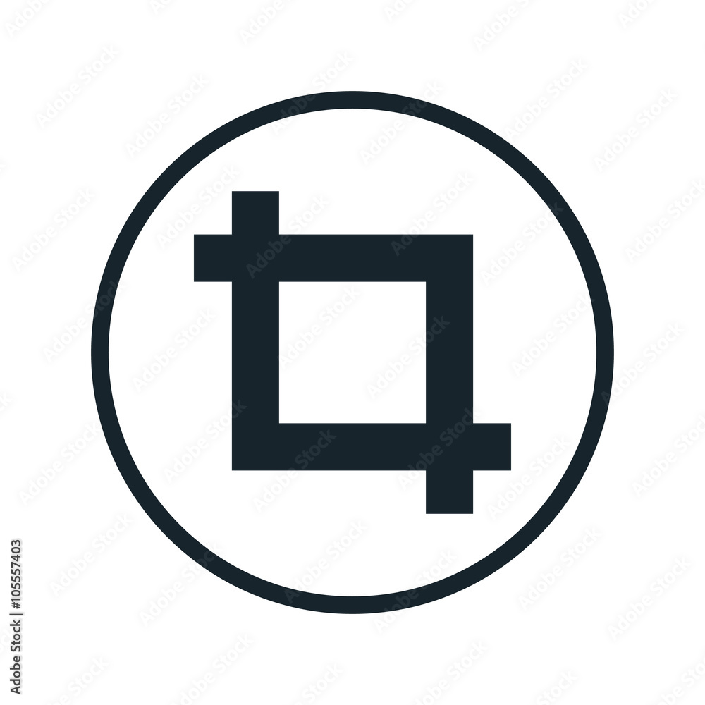 Obraz premium crop tool icon