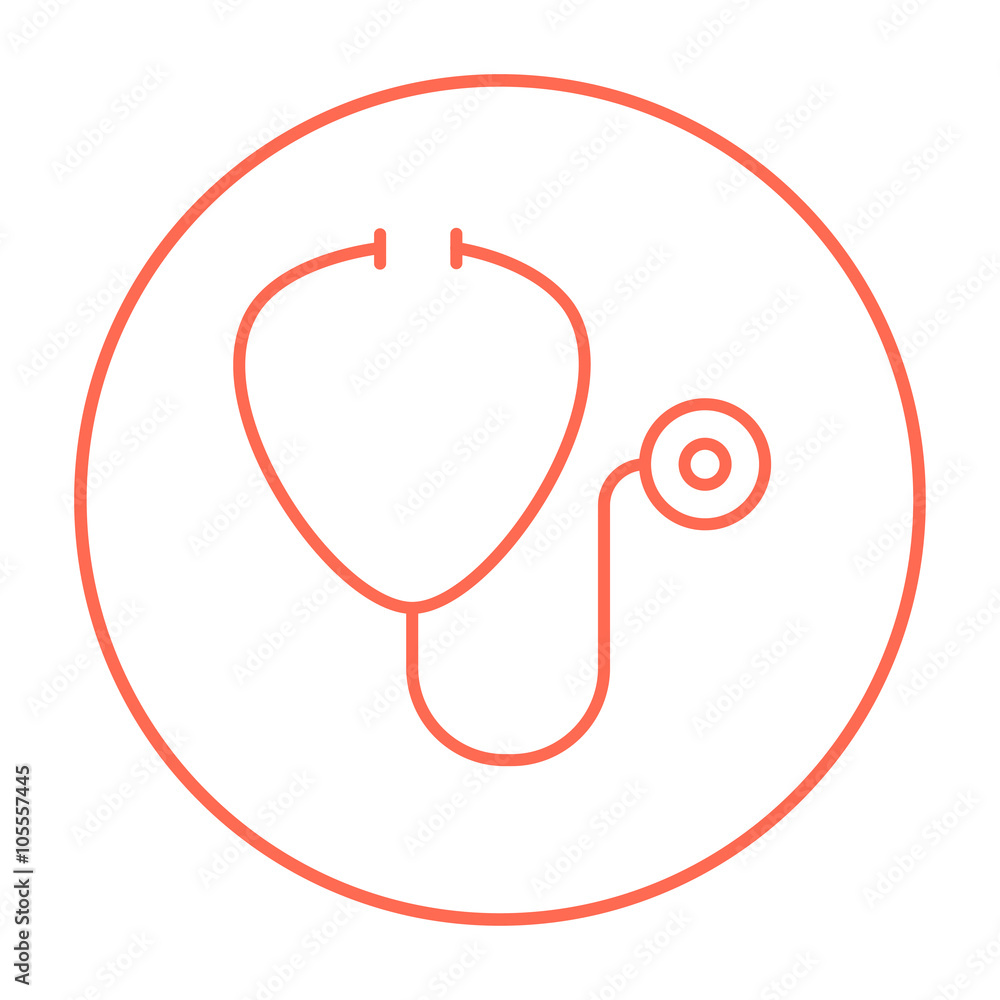 Stethoscope line icon. Stethoscope line icon.