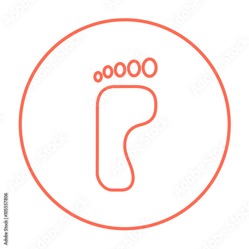Footprint line icon.