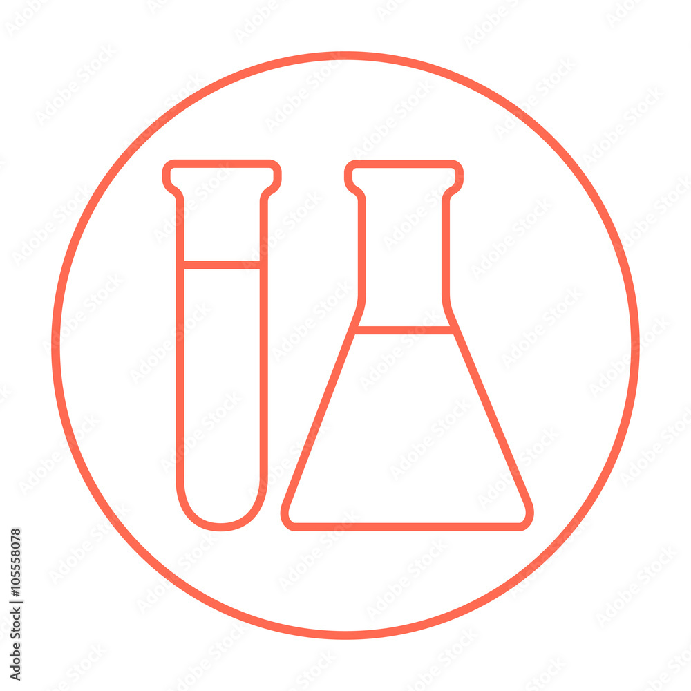 Test tubes line icon. Test tubes line icon.