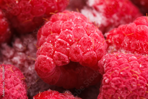 Frozen Raspberry food backg...