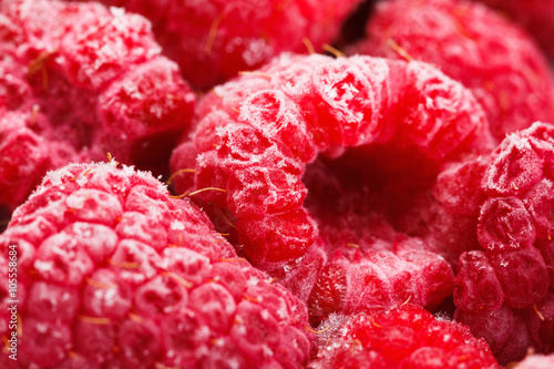 Frozen Raspberry food backg...