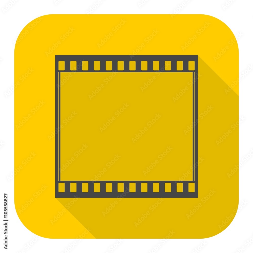Fototapeta premium Film Frame icon with long shadow