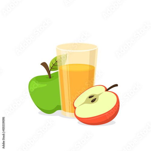Glass of apple juice.