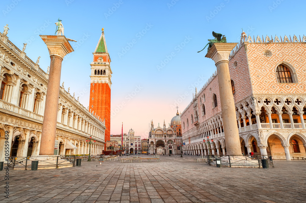 San Marco square and Doges Palace, Venice, Italy