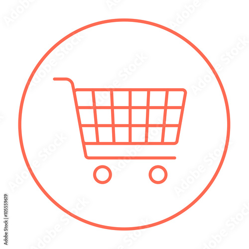 Shopping cart line icon.