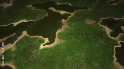 4K Satellite View of Wild Green Lush Nature Area Animation photo