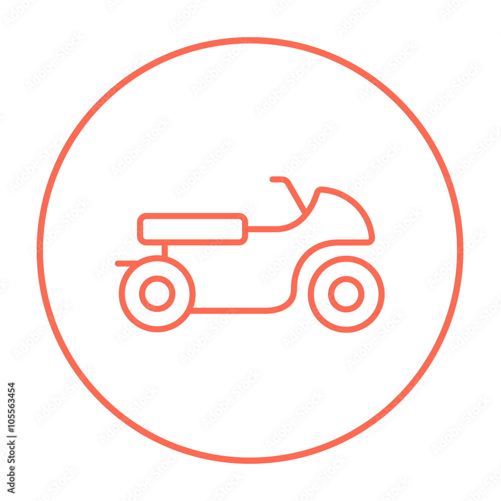 Motorcycle line icon. Motorcycle line icon.
