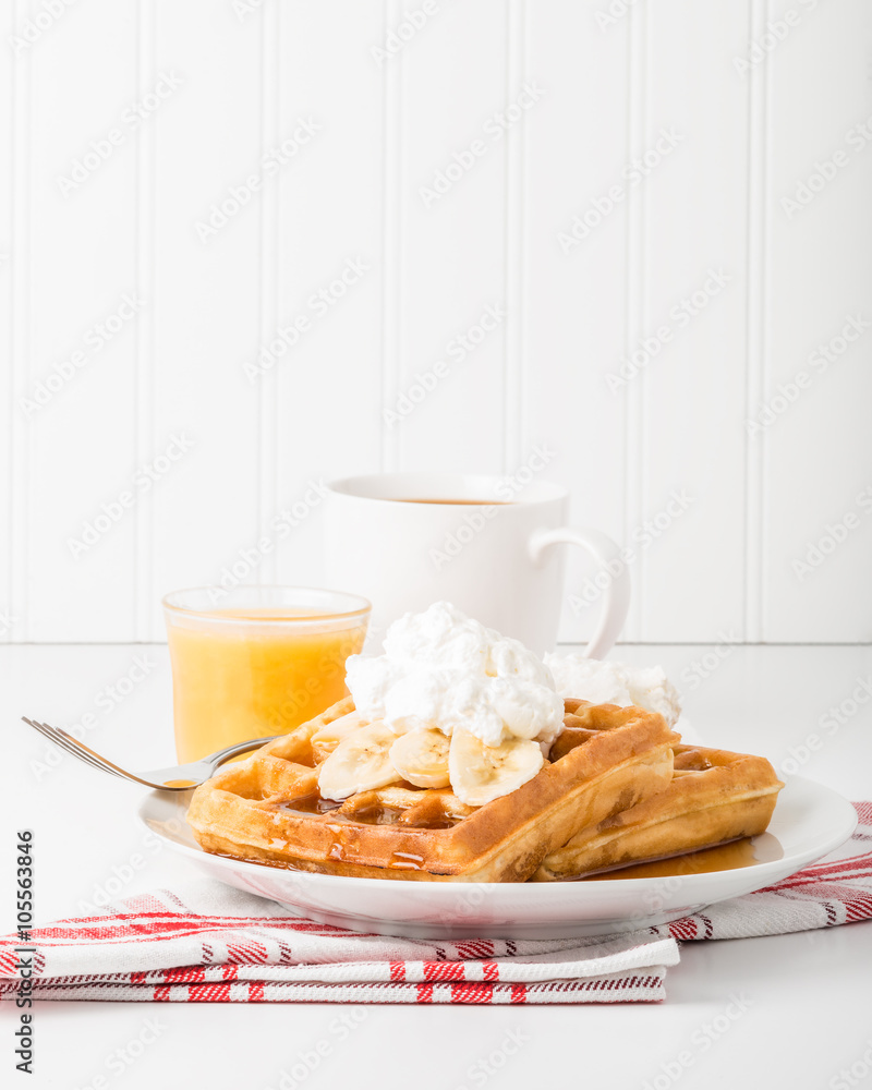 Banana Waffles Banana Waffles