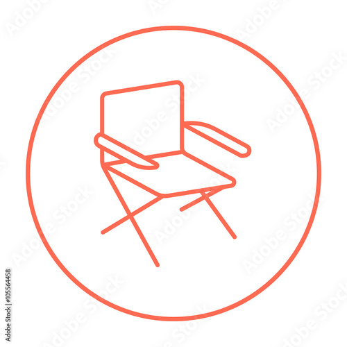 Folding chair line icon.