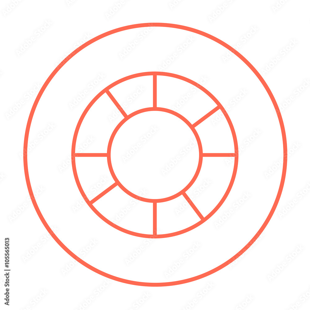 Lifebuoy line icon. Lifebuoy line icon.