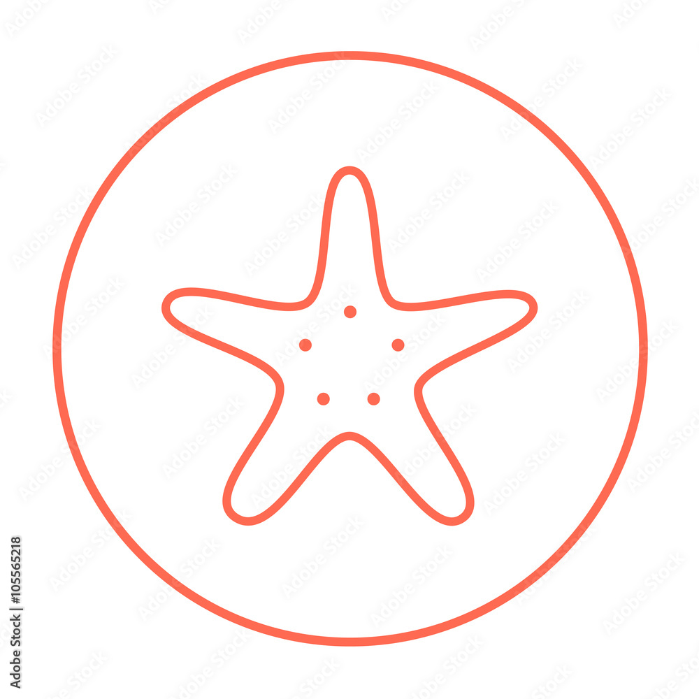 Obraz premium Starfish line icon.