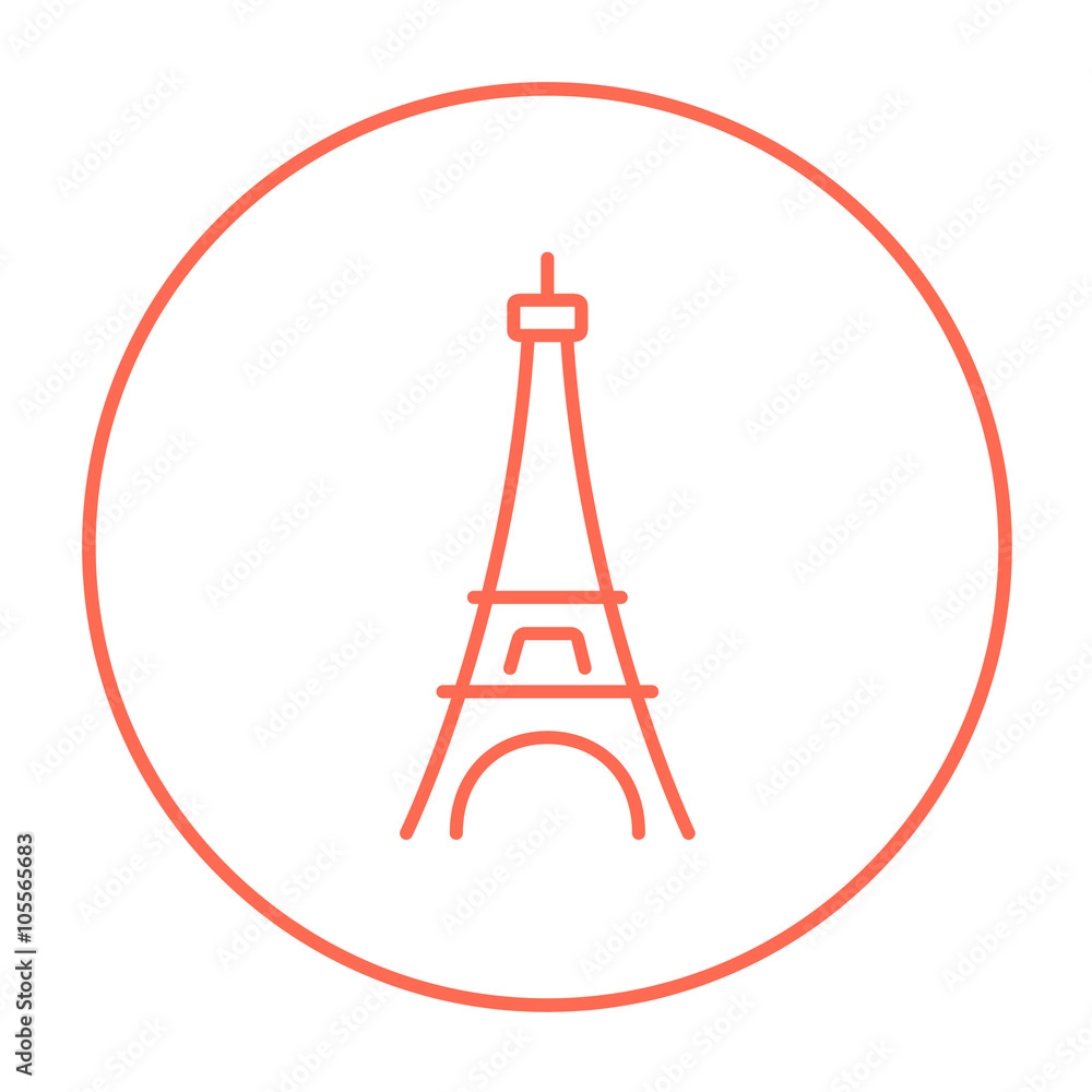 Eiffel Tower line icon. Eiffel Tower line icon.