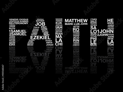 Faith from bible word, graphic, vector. photo