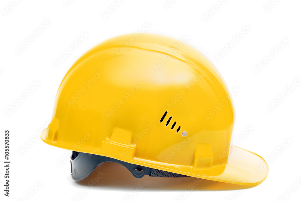 Yellow hardhat isolated on white background Yellow hardhat isolated on white background