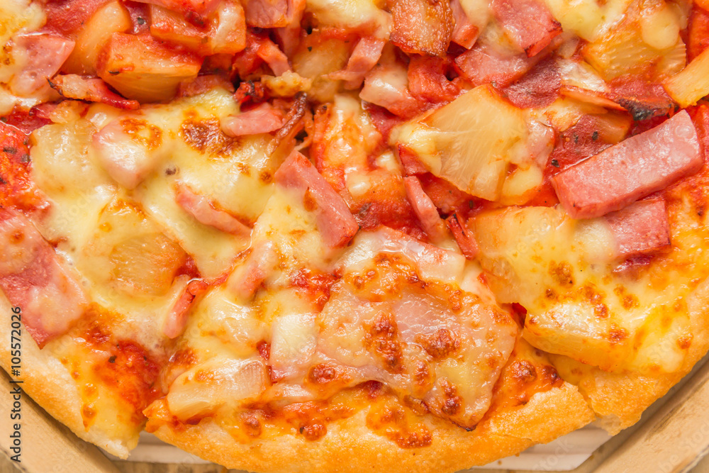 Close up view of fresh and very tasty pizza Close up view of fresh and very tasty pizza