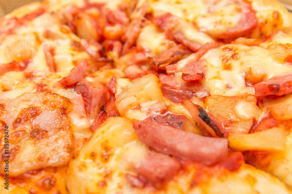 Close up view of fresh and very tasty pizza Close up view of fresh and very tasty pizza
