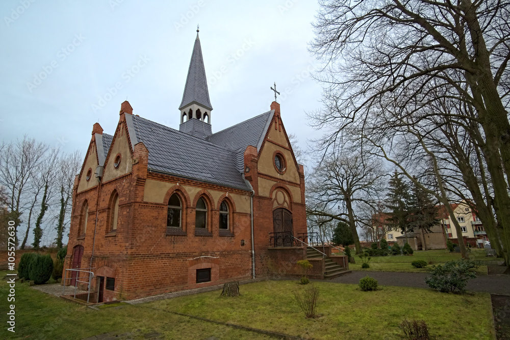 Chapel on Sudenburg cemetary in Magdeburg, Saxony-Anhalt, Germany