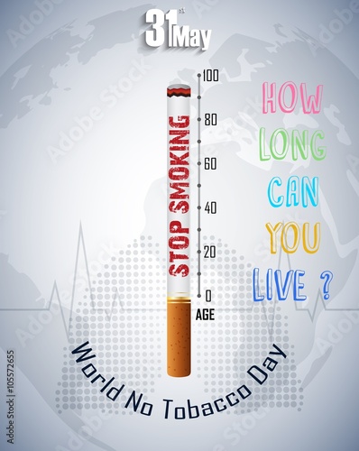 World No Tobacco Day Stop smoking idea concept