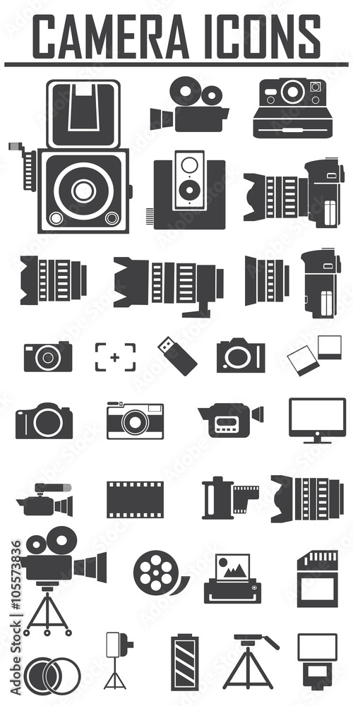 camera and Video icons set ,Illustration eps 10, Big pack camera and Video icons set ,Illustration eps 10, Big pack