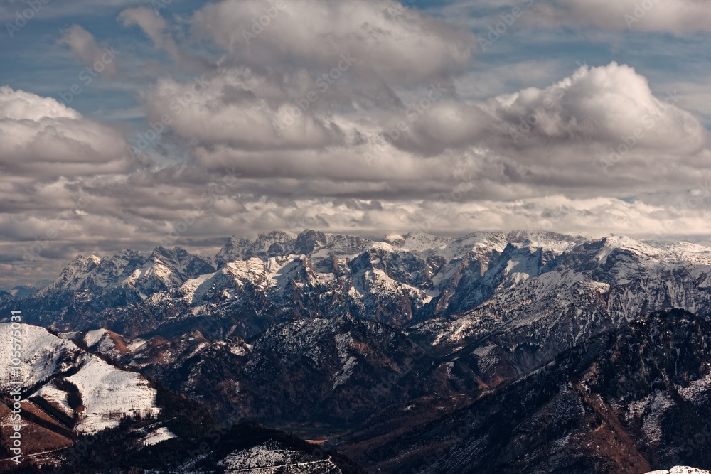 Totes Gebirge panorama from Hoellengebirge, Austria