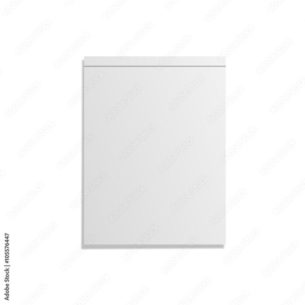 Empty closed realistic Notebook Template