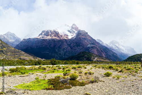 Beautiful view of mountain in Los Graciares National Park, Patagonia, Argentina photo