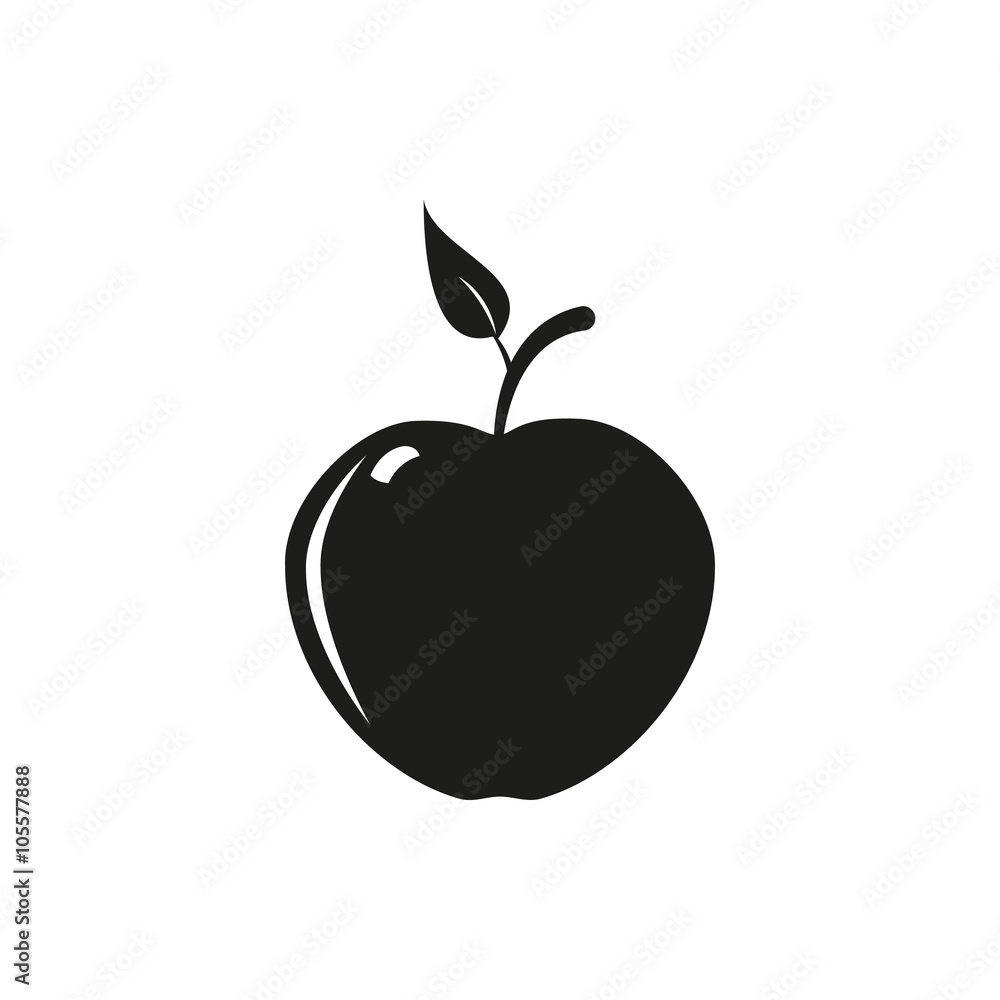 Vector illustration of apple isolated on white background Vector illustration of apple isolated on white background