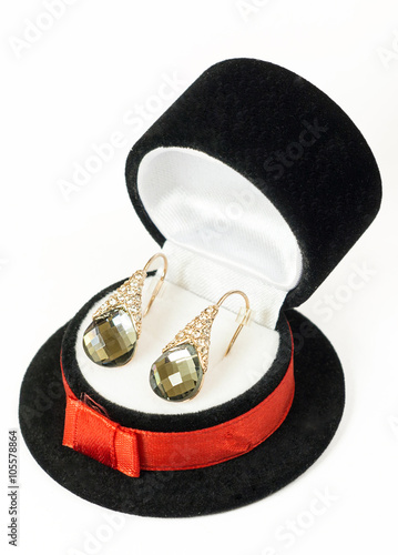 earrings in a black box