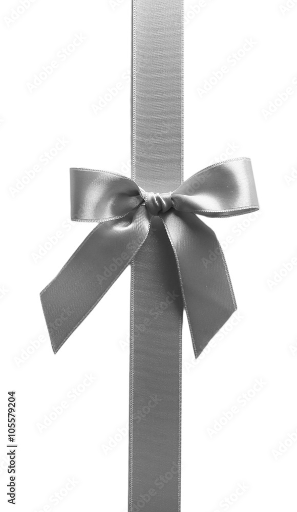 Ribbon with bow, isolated on white Ribbon with bow, isolated on white