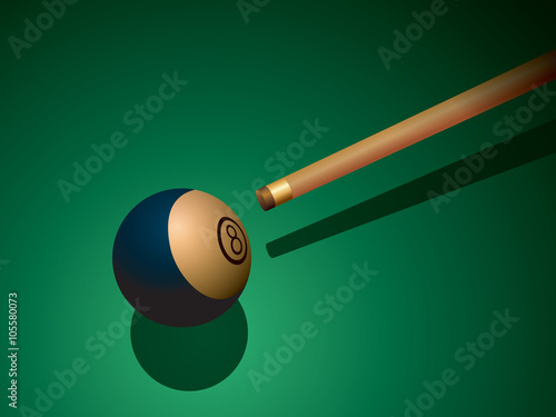 Billiard Ball. Vector Background