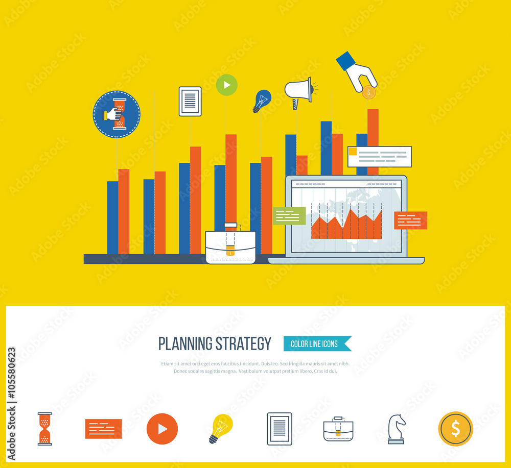 Fototapeta premium Planning strategy concept. Investment growth.